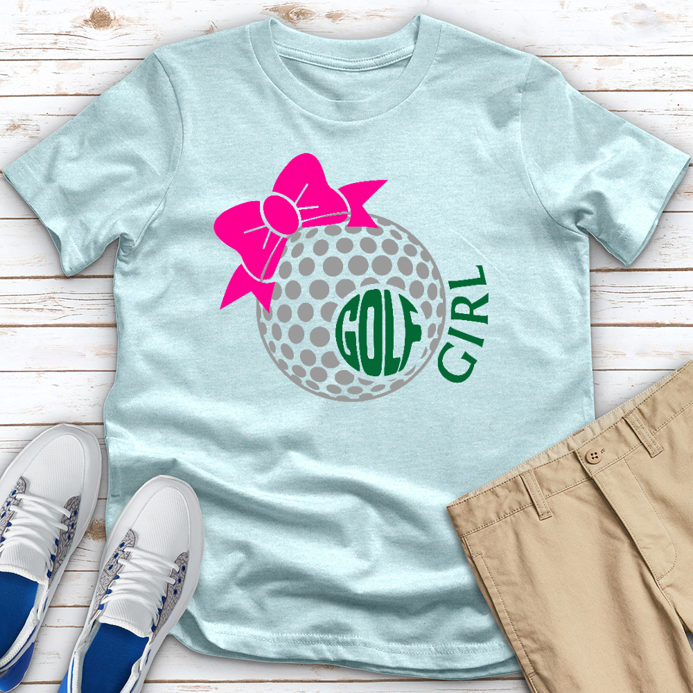Golf Girl Bow Heathered Tee