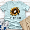 Live Love Golf Sunflower Golf Heathered Tee