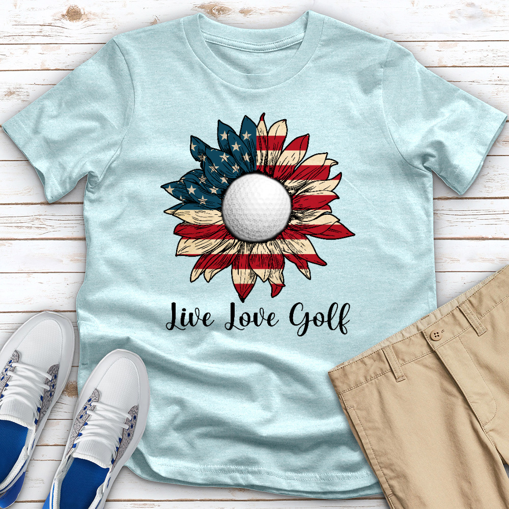 Live Love Golf Sunflower Heathered Tee