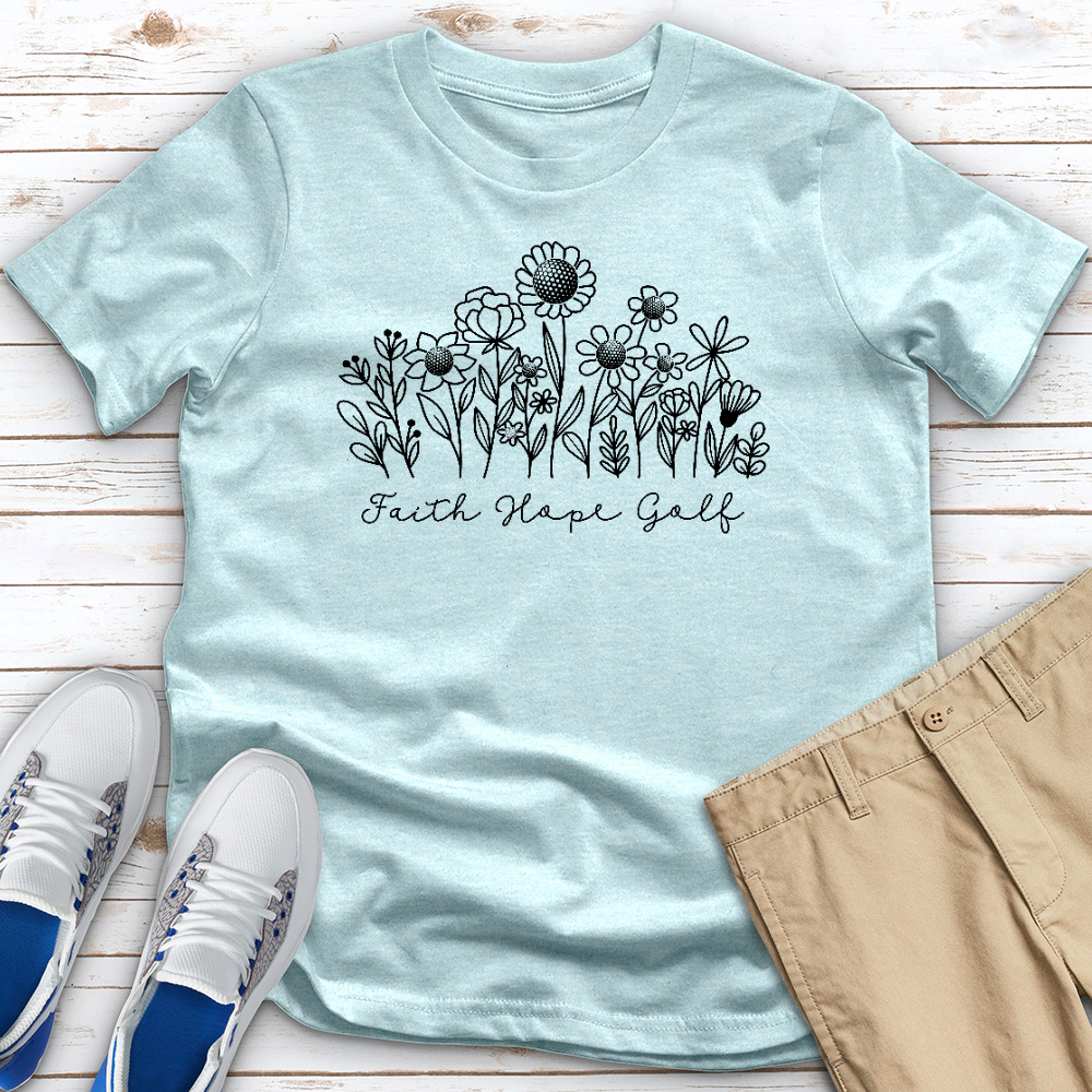 Faith Hope Golf Heathered Tee