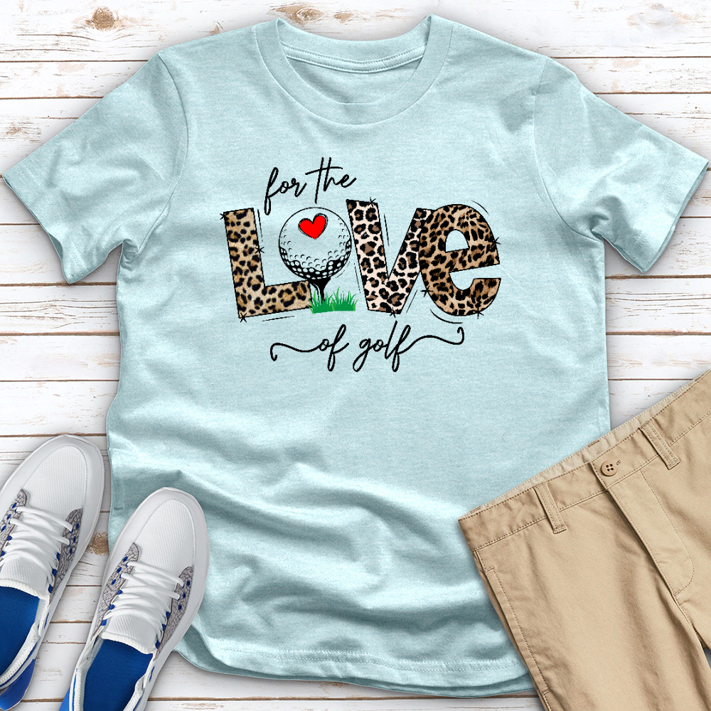 Love Of Golf Animal Print Heathered Tee