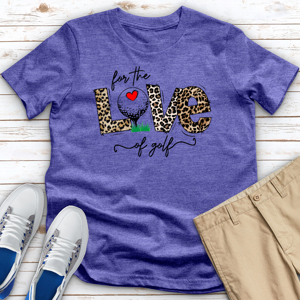 Love Of Golf Animal Print Heathered Tee