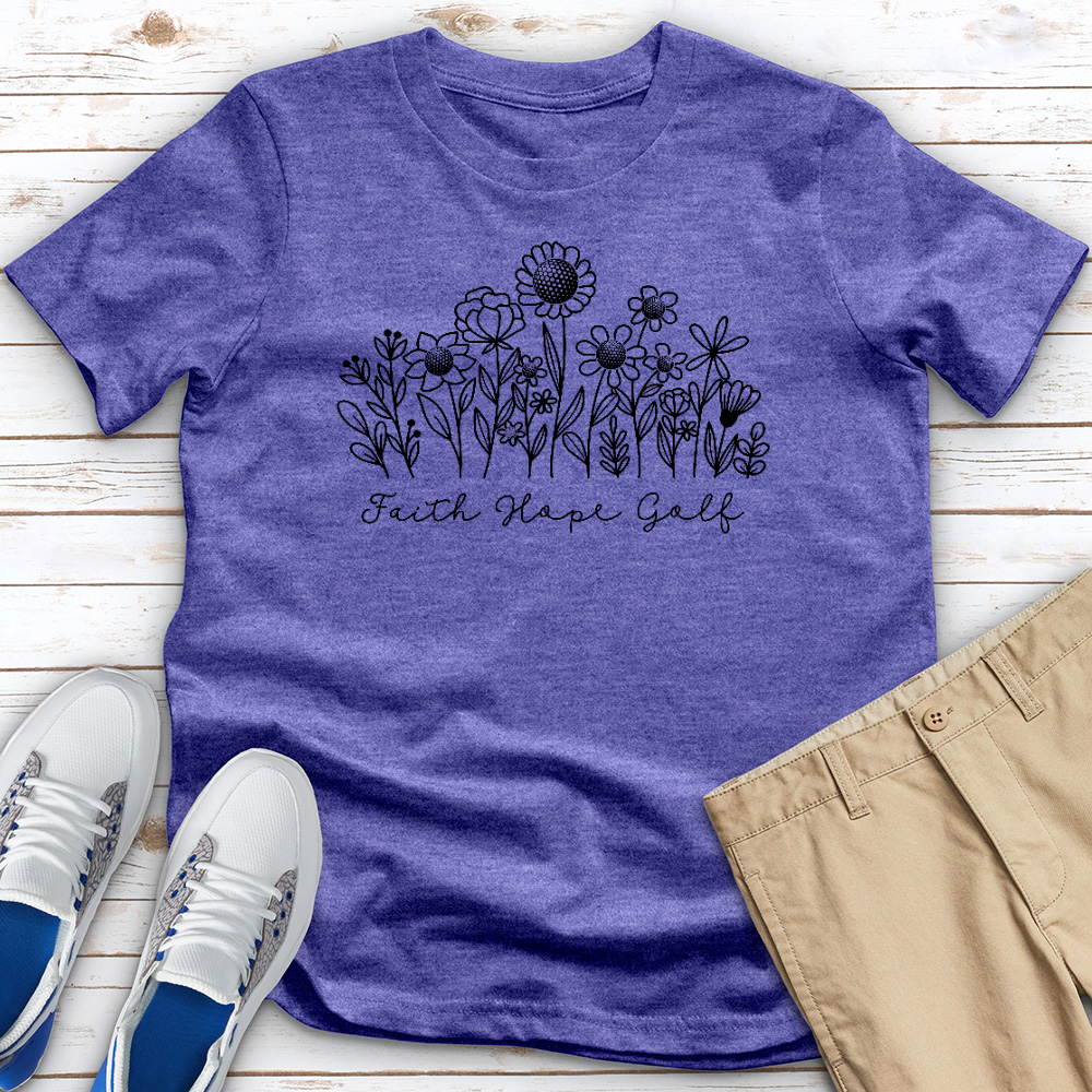 Faith Hope Golf Heathered Tee