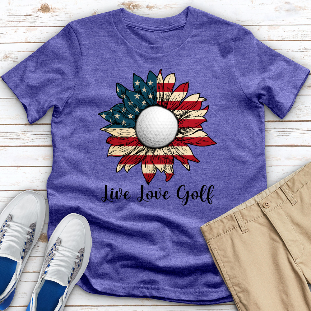 Live Love Golf Sunflower Heathered Tee