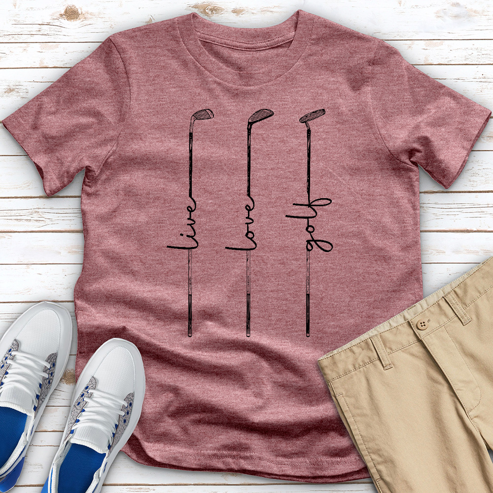 Live Love Golf Heathered Tee