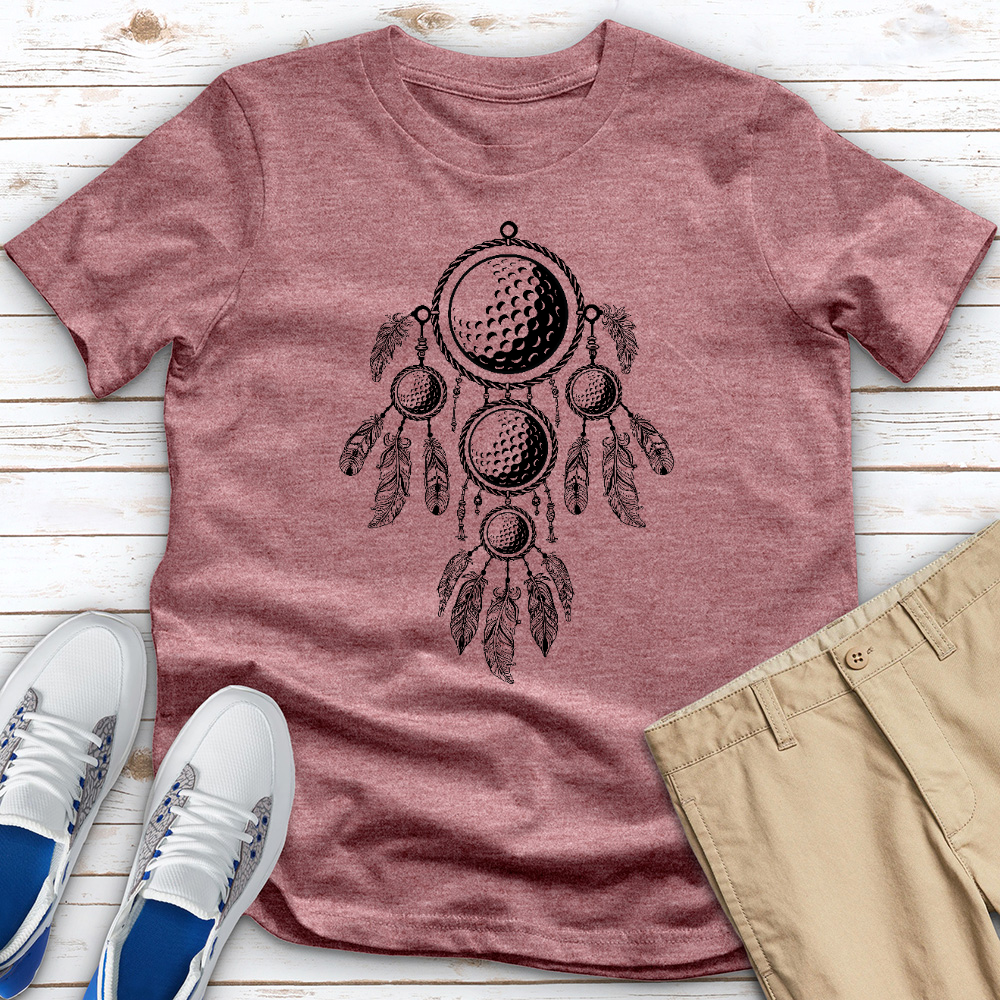 Golf Ball Dreamcatcher Heathered Tee