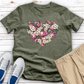 Heart of Flowers and Golf Heathered Tee