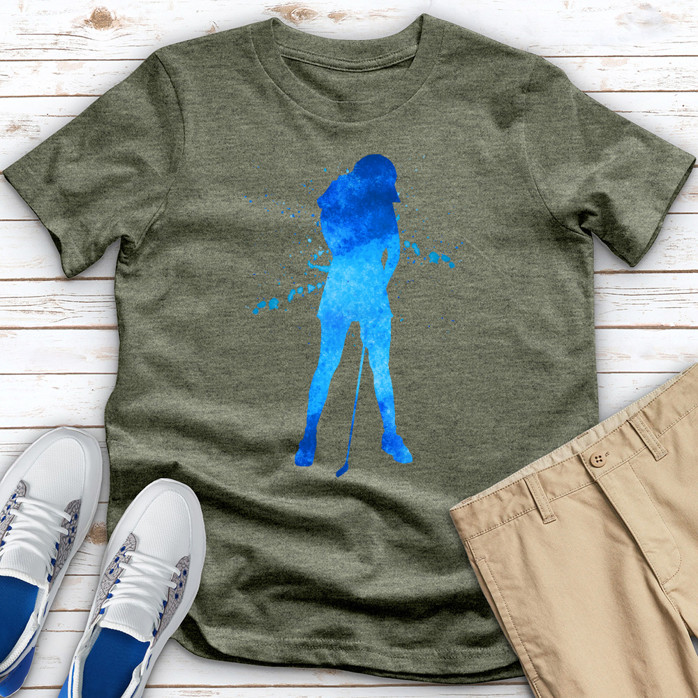 Watercolor Putt Heathered Tee
