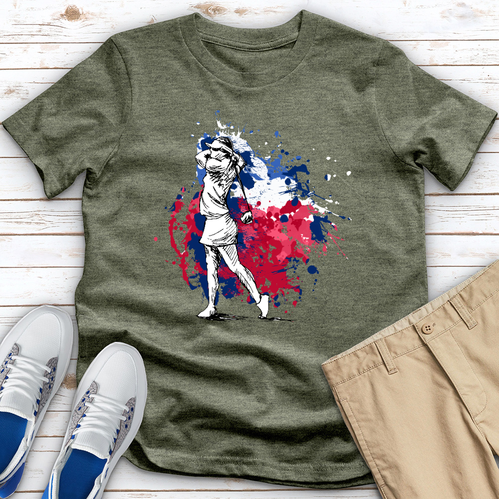 USA Golf Heathered Tee