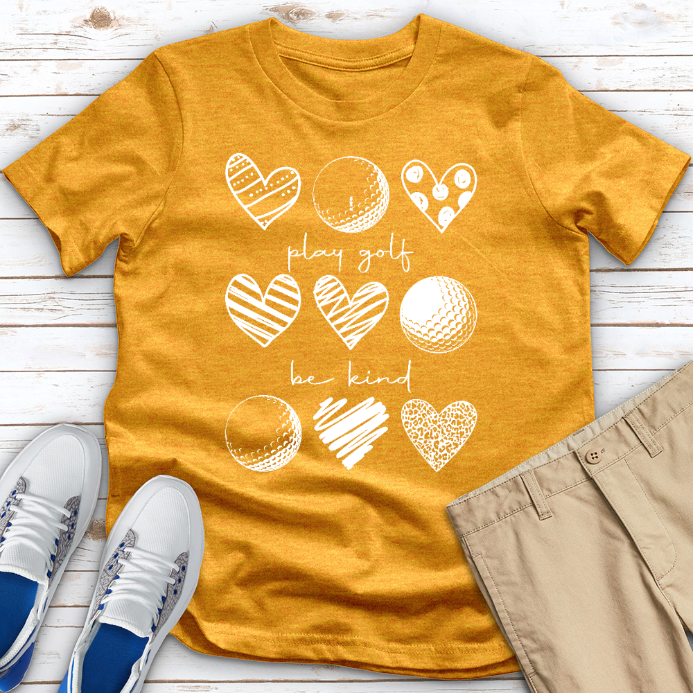 Play Golf Be Kind Heathered Tee