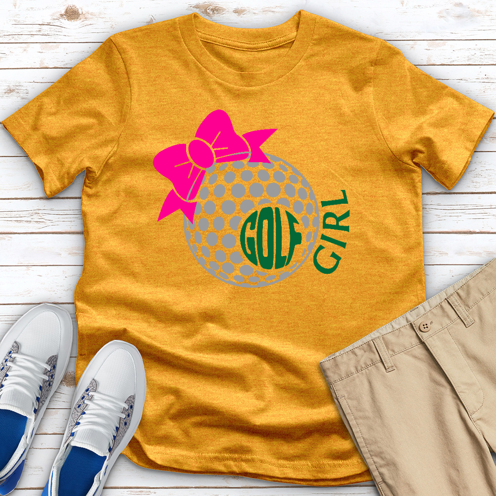 Golf Girl Bow Heathered Tee