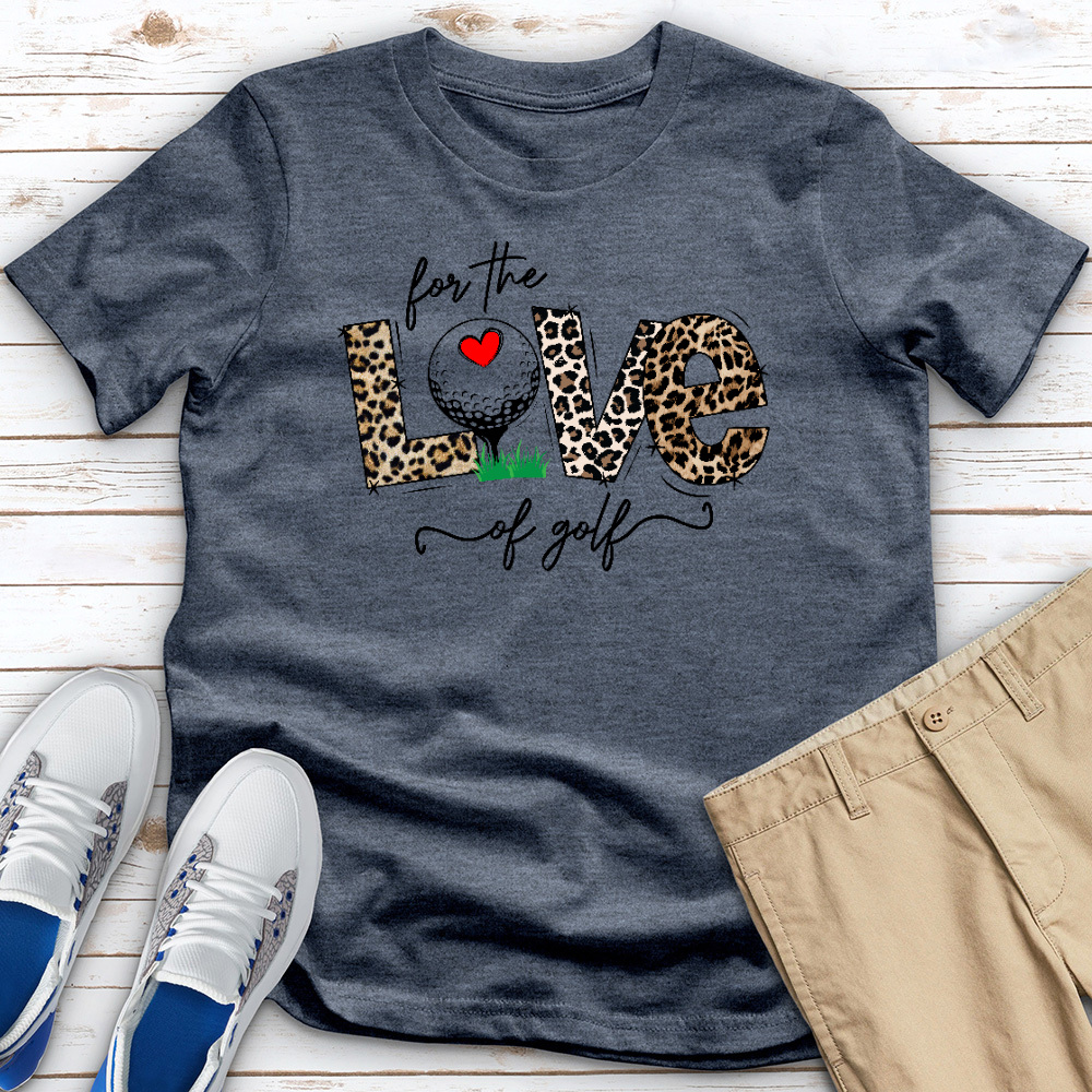 Love Of Golf Animal Print Heathered Tee