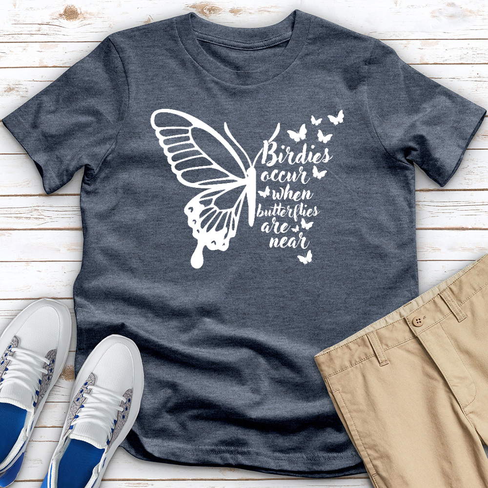 Birdies and Butterfly Heathered Tee