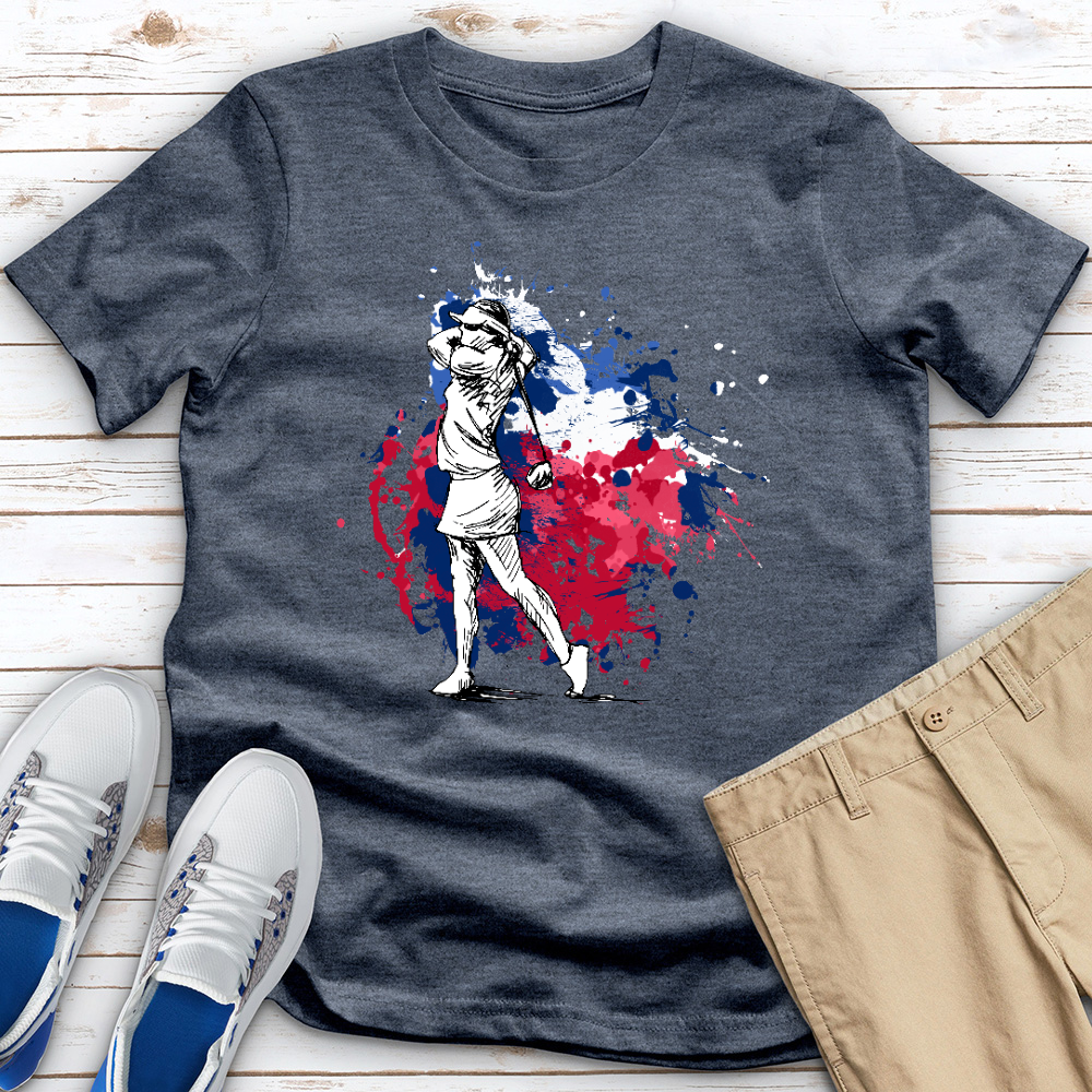 USA Golf Heathered Tee