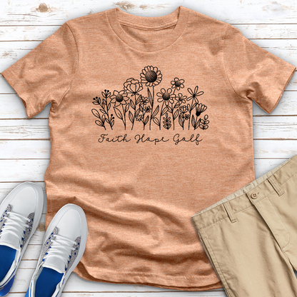 Faith Hope Golf Heathered Tee