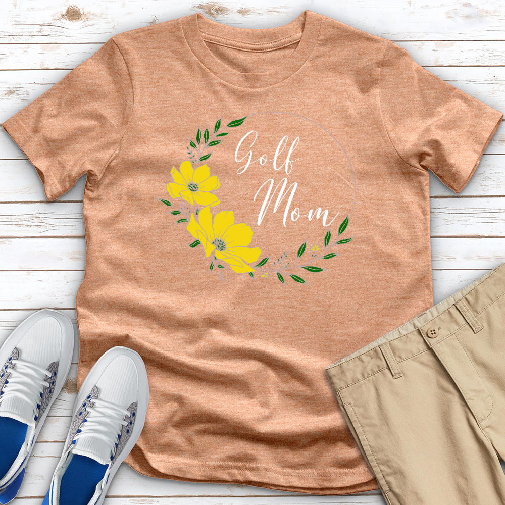 Golf Mom Wreath Heathered Tee