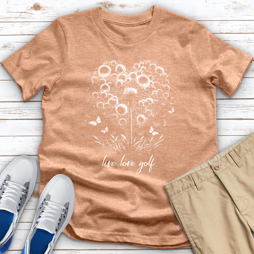 Love Dandelion Heart Heathered Tee