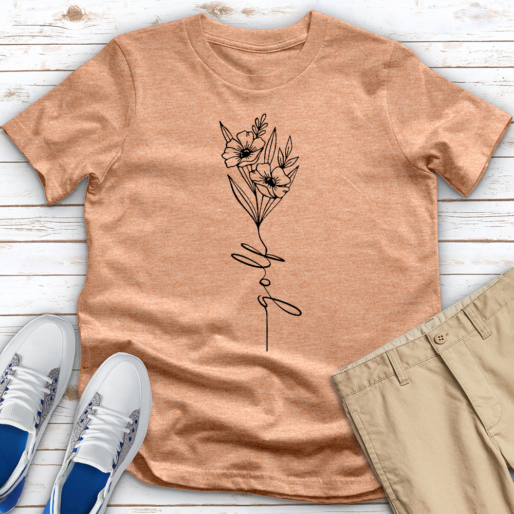 Golf Flower Heathered Tee