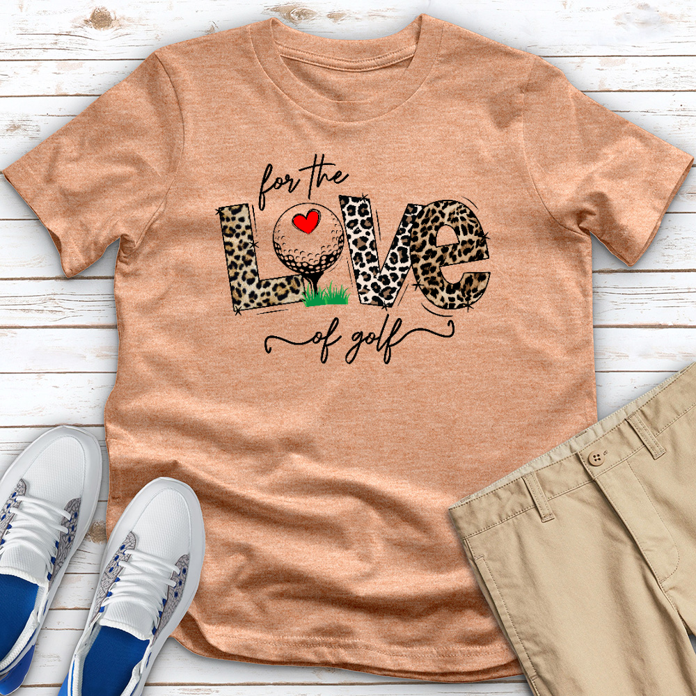 Love Of Golf Animal Print Heathered Tee