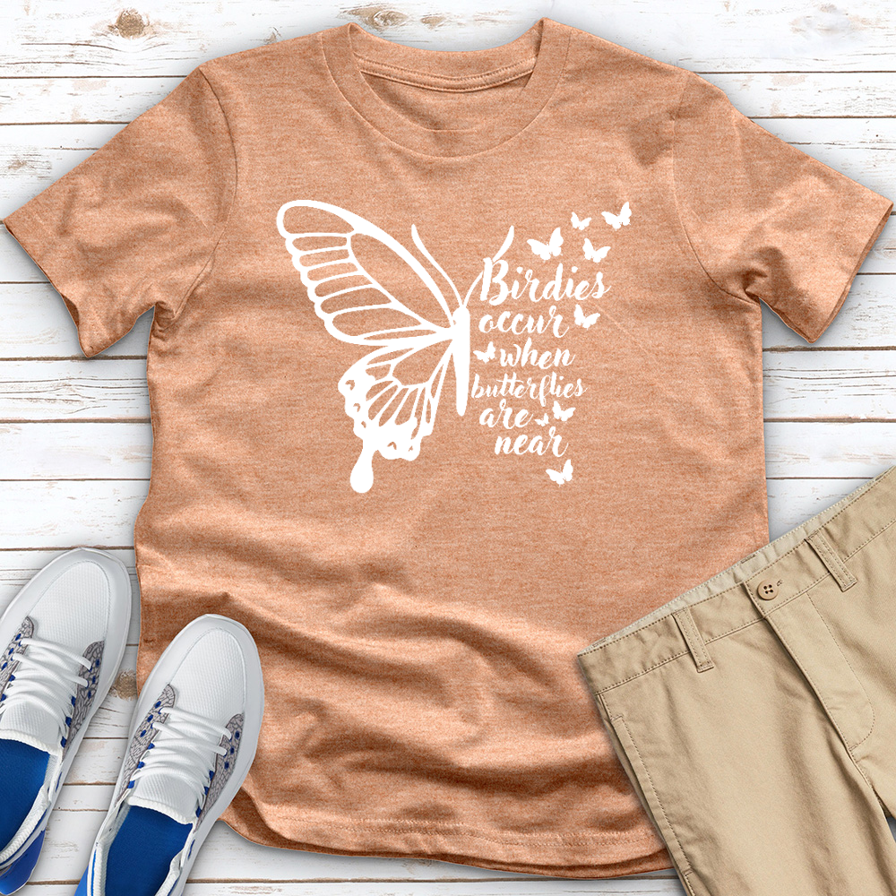 Birdies and Butterfly Heathered Tee