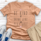 Be Kind Drink Wine Play Golf Heathered Tee