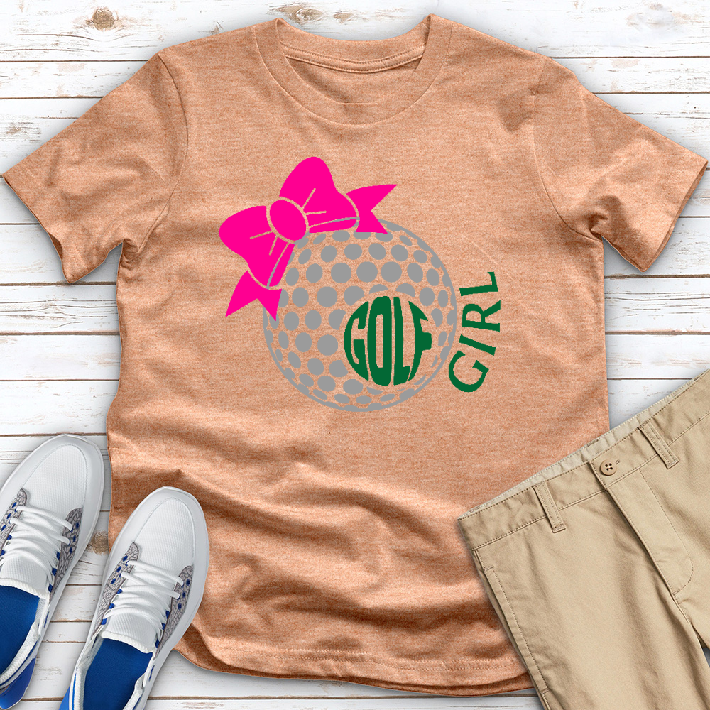 Golf Girl Bow Heathered Tee