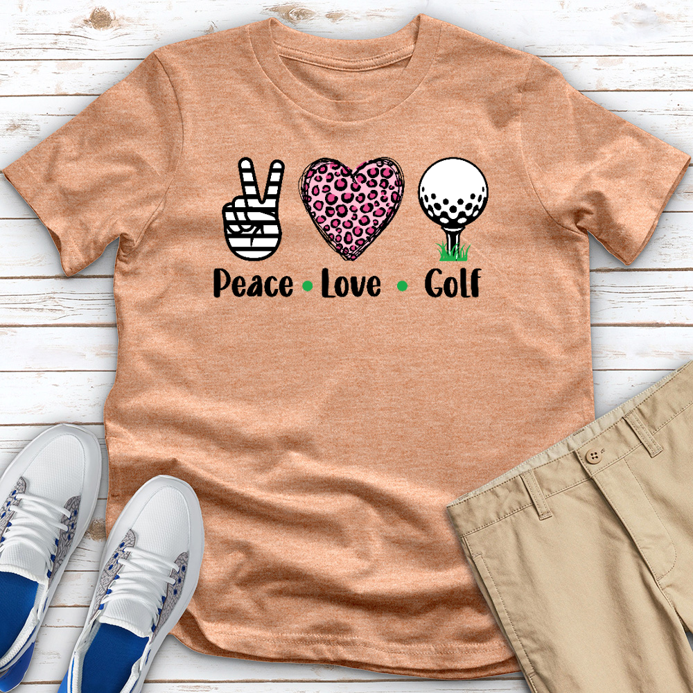 Peace Love Golf Heathered Tee