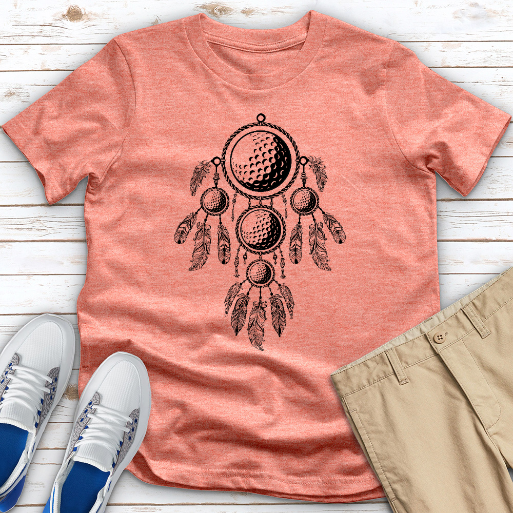 Golf Ball Dreamcatcher Heathered Tee