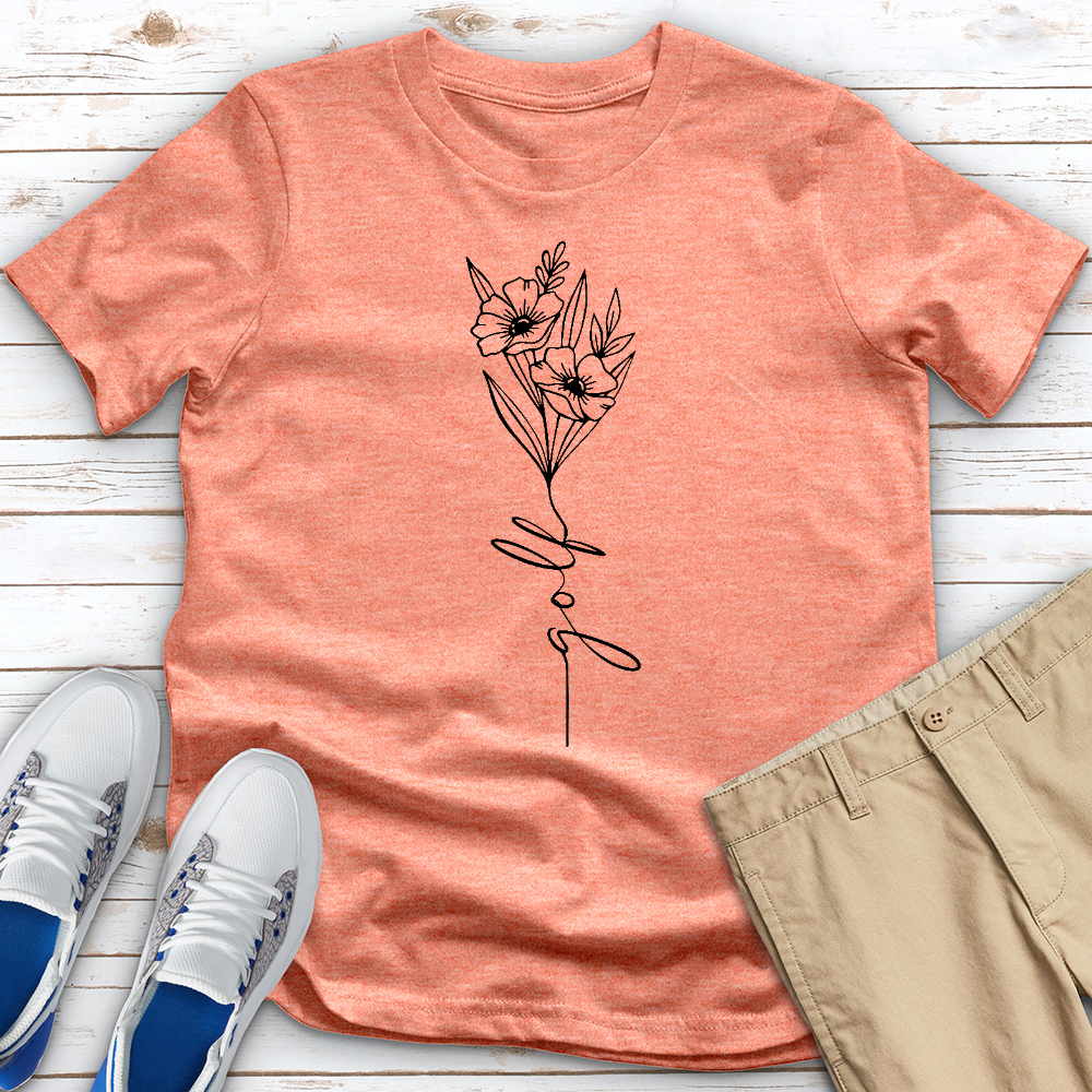 Golf Flower Heathered Tee