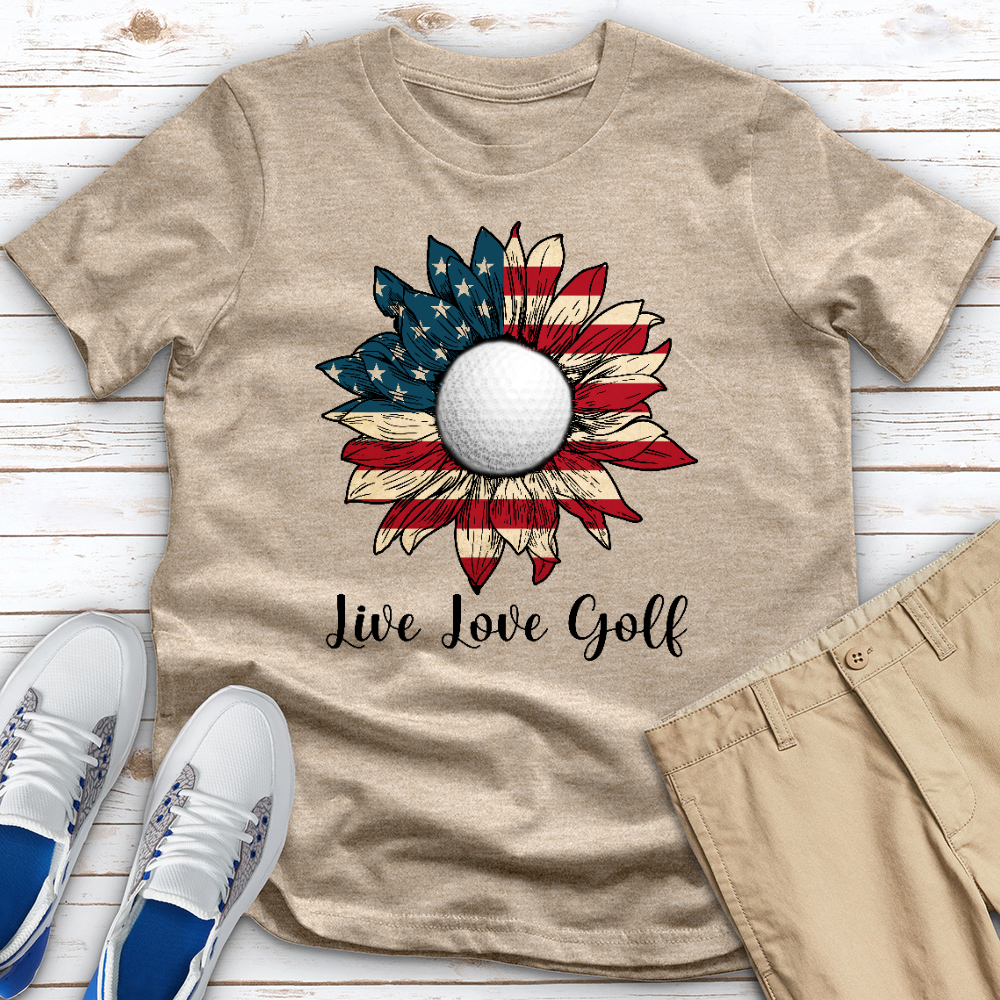 Live Love Golf Sunflower Heathered Tee