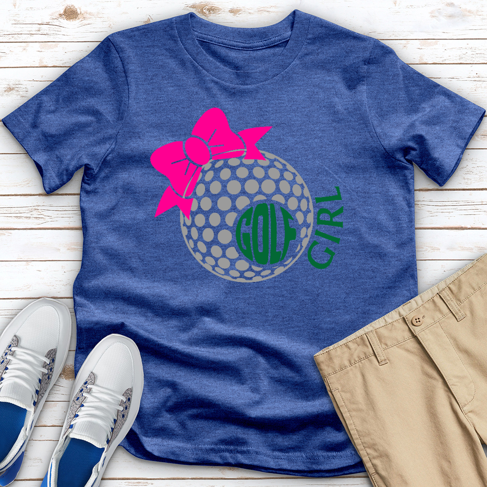 Golf Girl Bow Heathered Tee