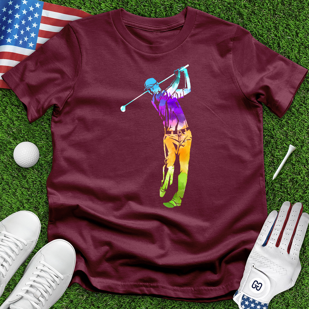 Watercolor Golfer Tee