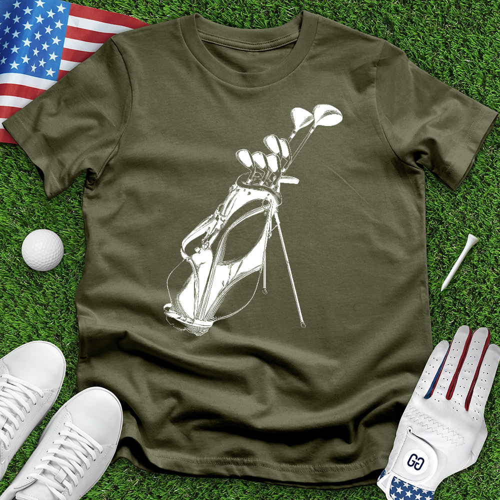 Sketched Golf Bag Tee