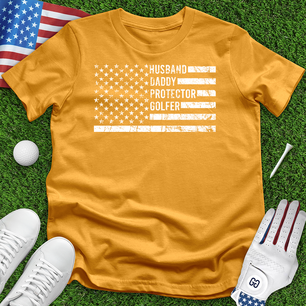 USA Husband Golfer Tee