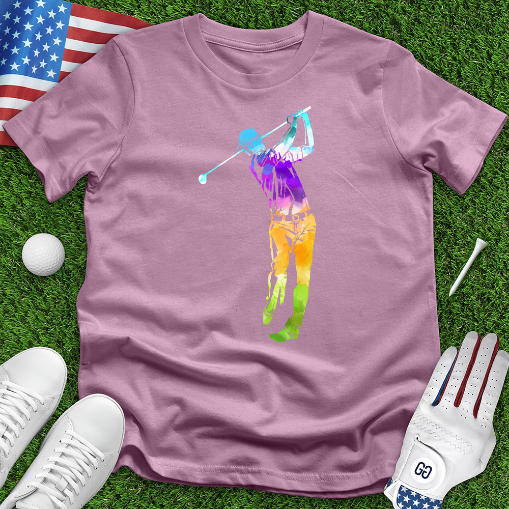 Watercolor Golfer Tee