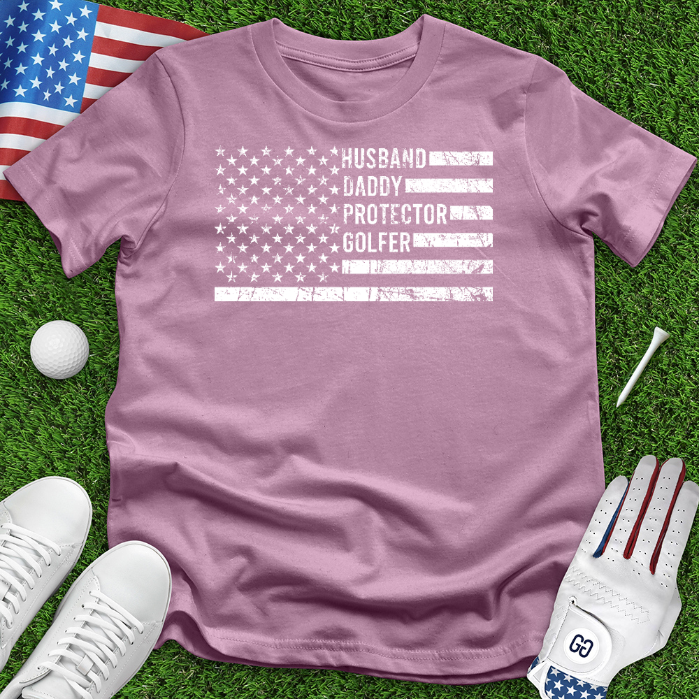 USA Husband Golfer Tee