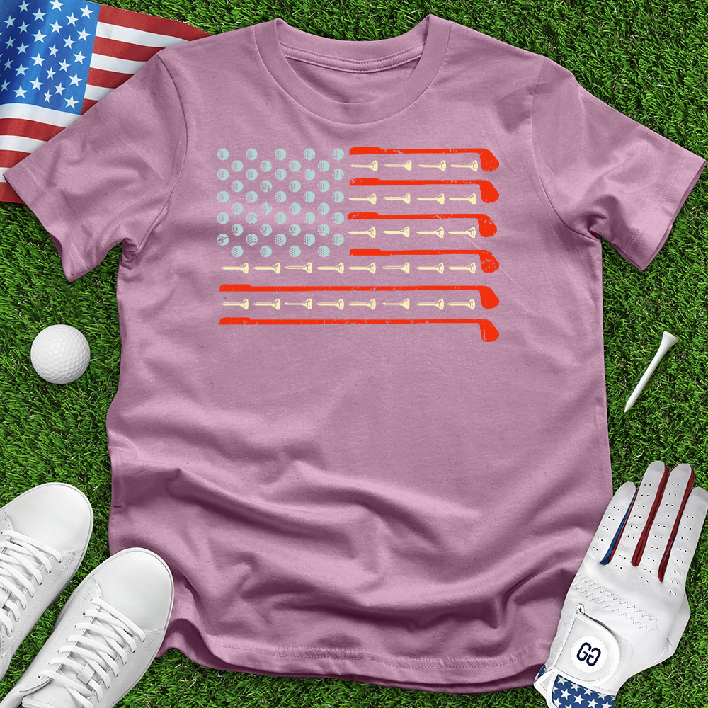 Clubs Balls and Tees Flag Tee