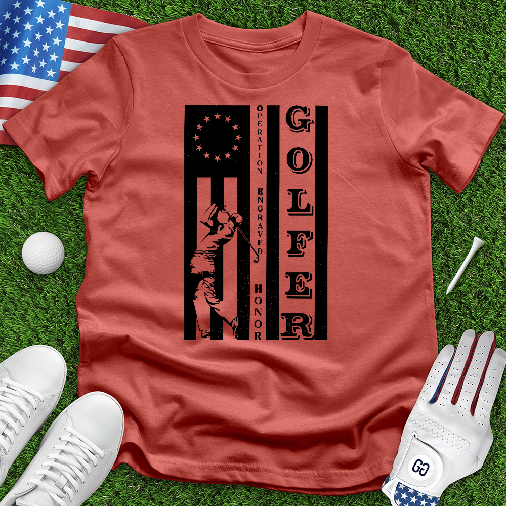 Golfer Flag Tee