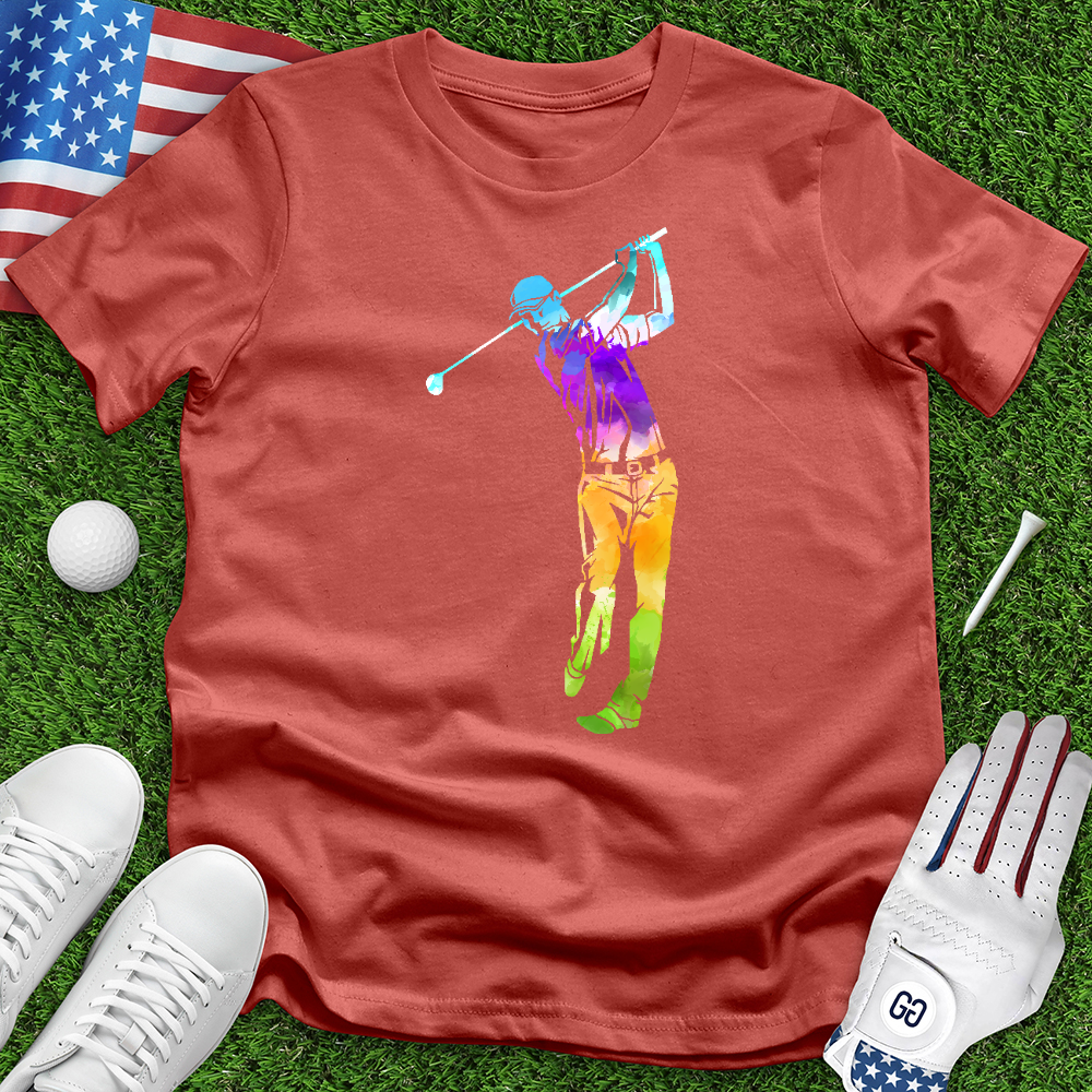 Watercolor Golfer Tee