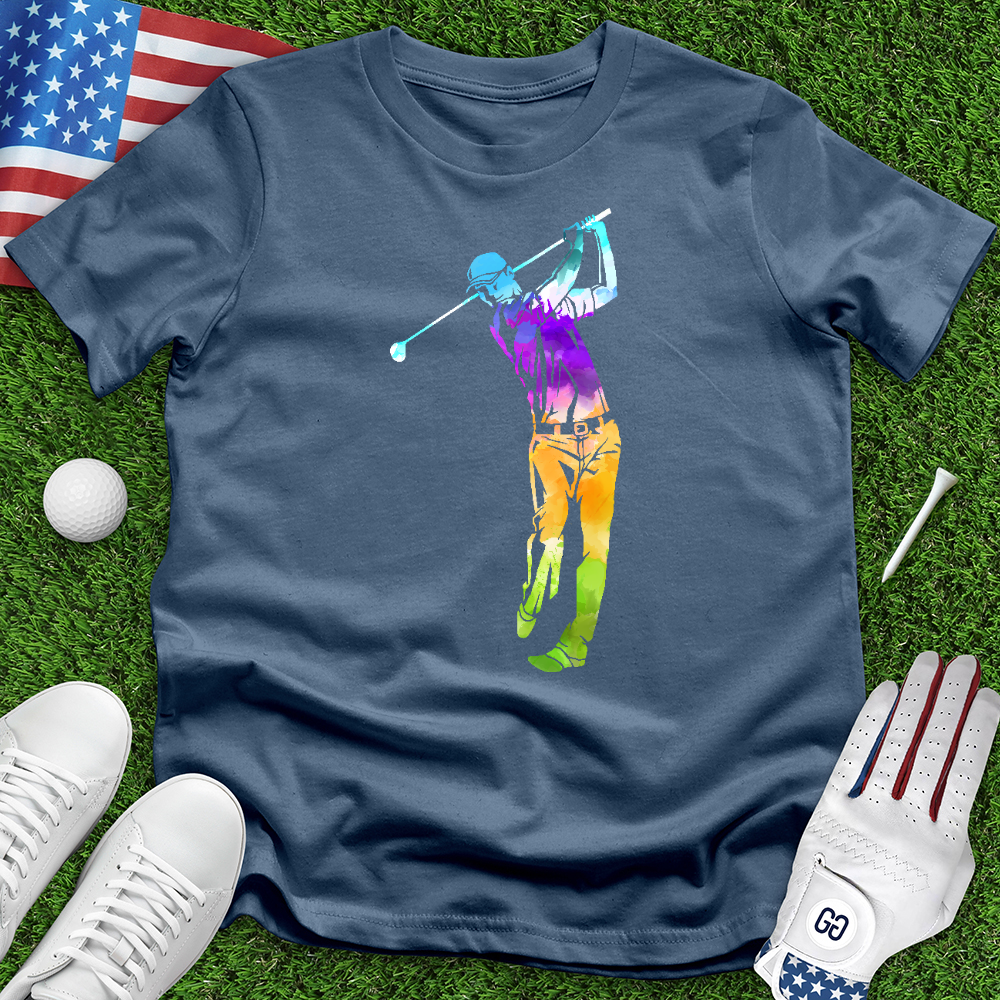 Watercolor Golfer Tee