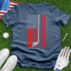 American Flag With Golf Club 03 Tee