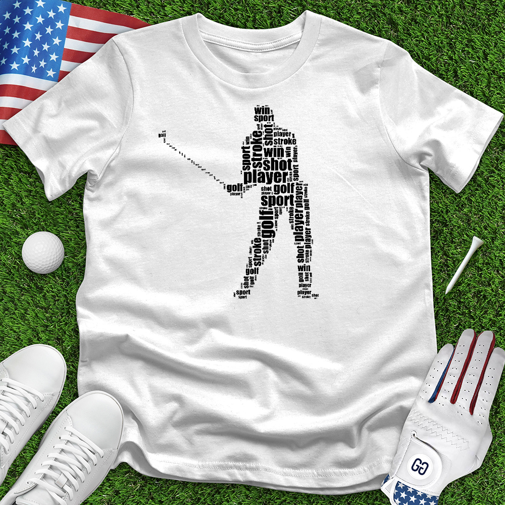 Typography Golf Black Tee